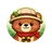 Cute flat cartoon otter face avatar icon with friendly expression for review profile
