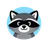 Cute flat cartoon otter face avatar icon with friendly expression for reviews section
